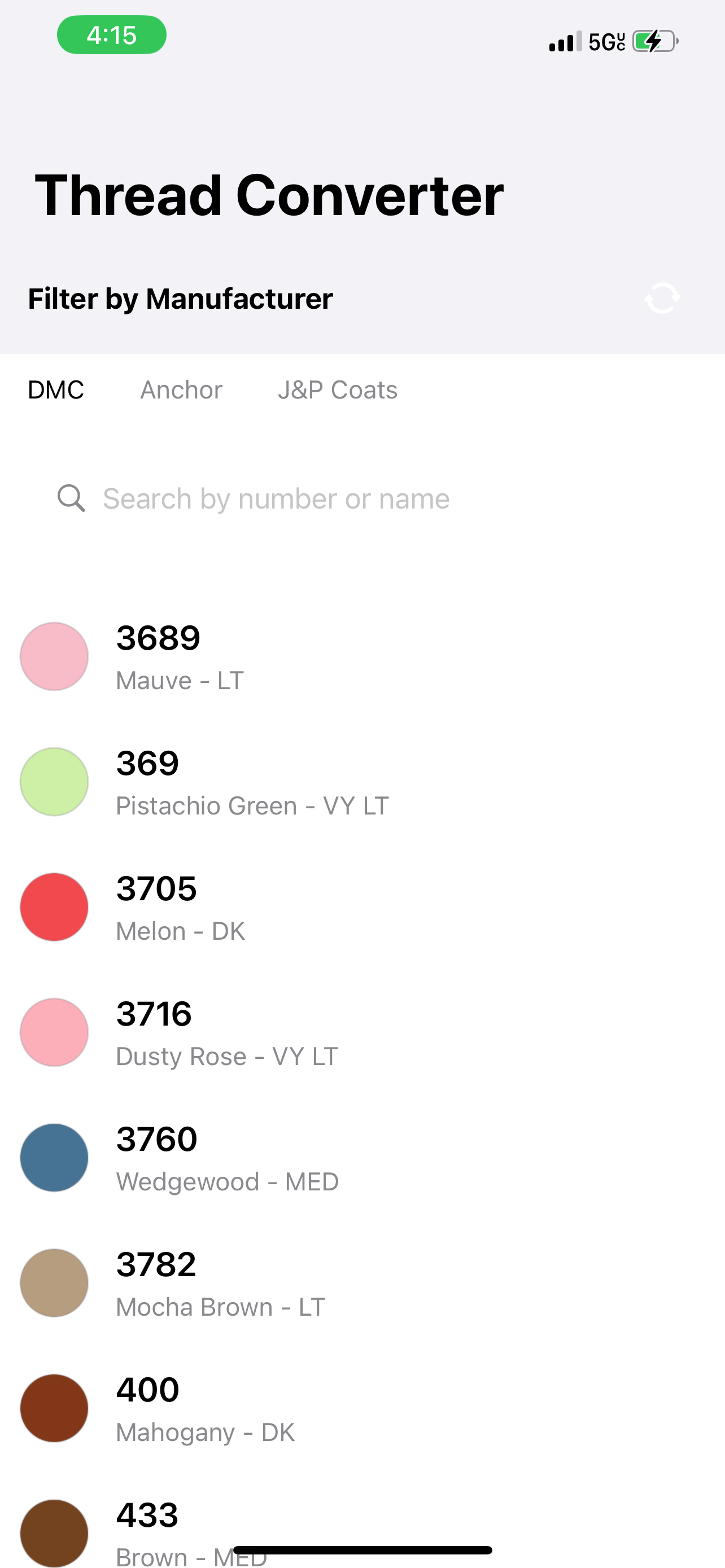 X Stitch Floss Finder Screenshot 1