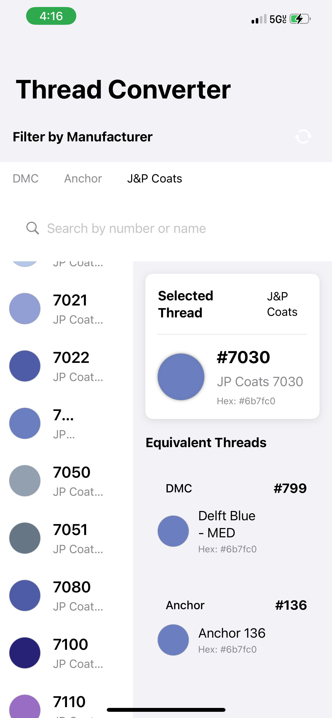 X Stitch Floss Finder Screenshot 3